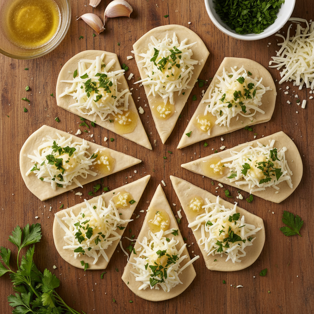 Kitchen equipment for making crescent rolls