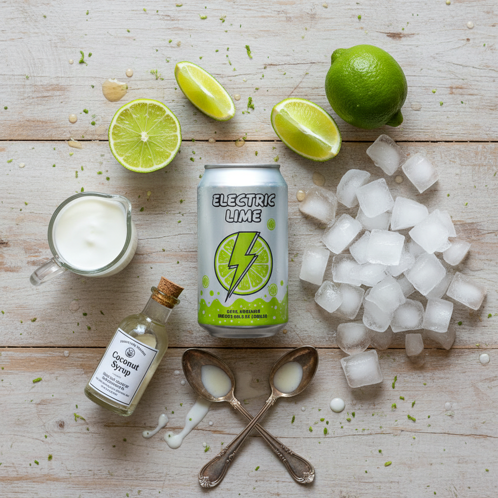 Ingredients for Electric Lime Dirty Soda