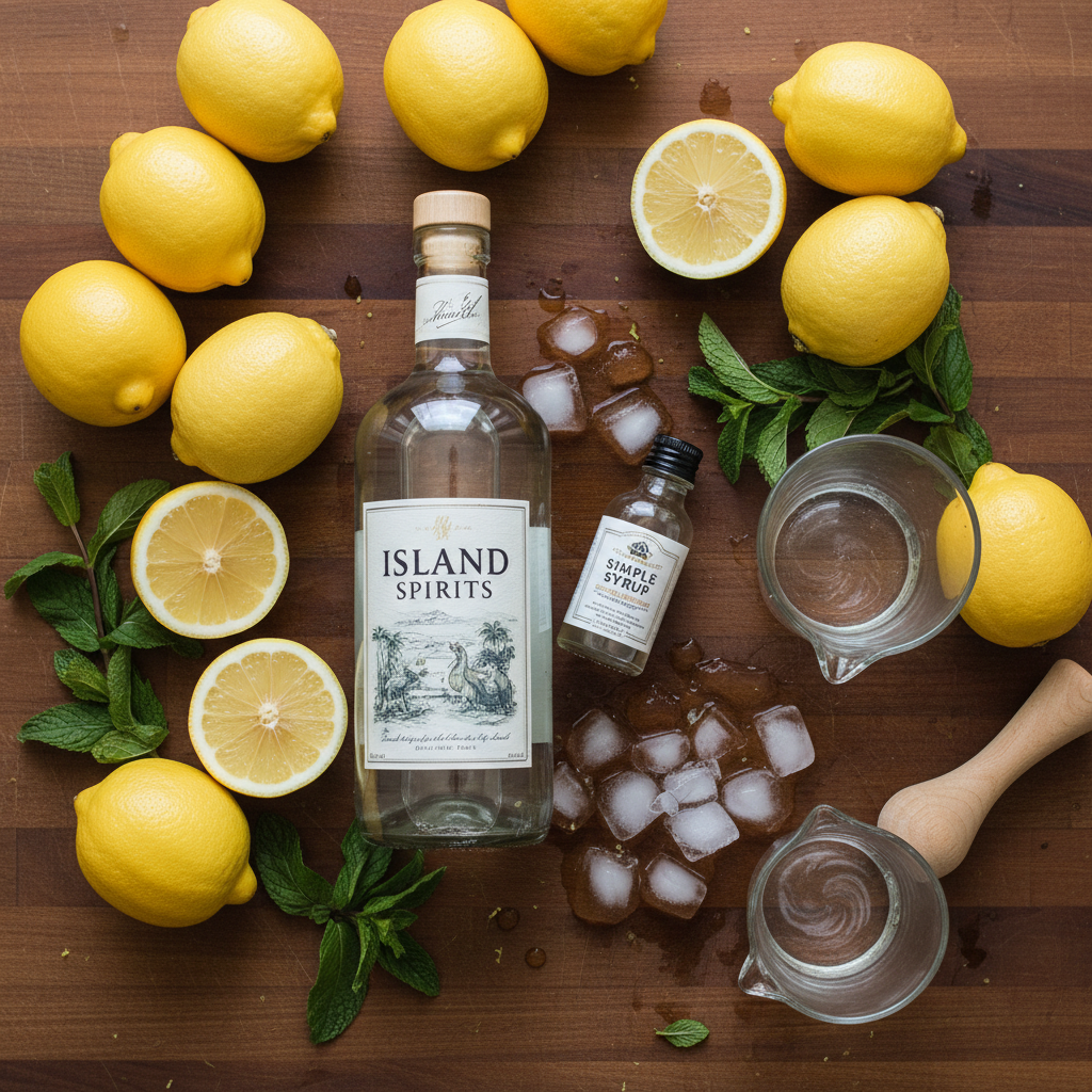 Ingredients for Frozen Lemon Daiquiri