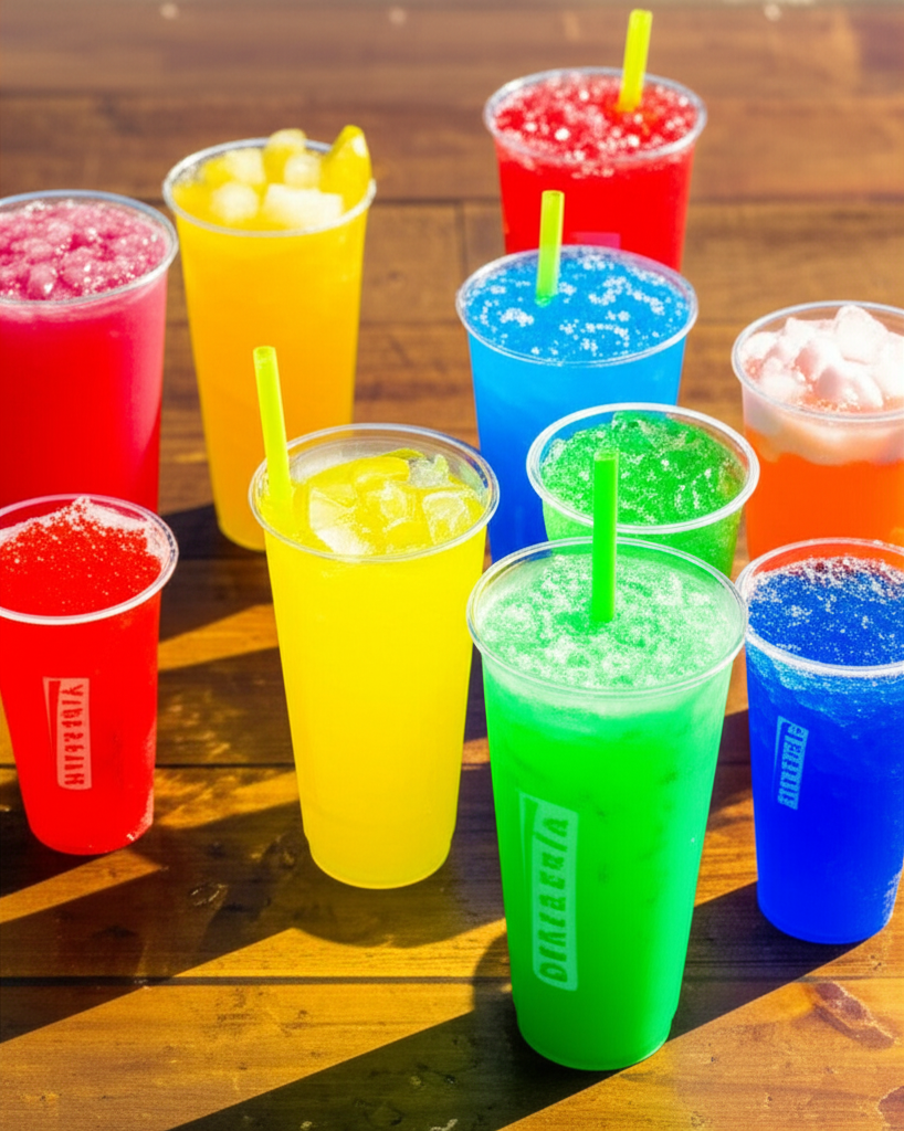 Colorful Sonic drink options displayed