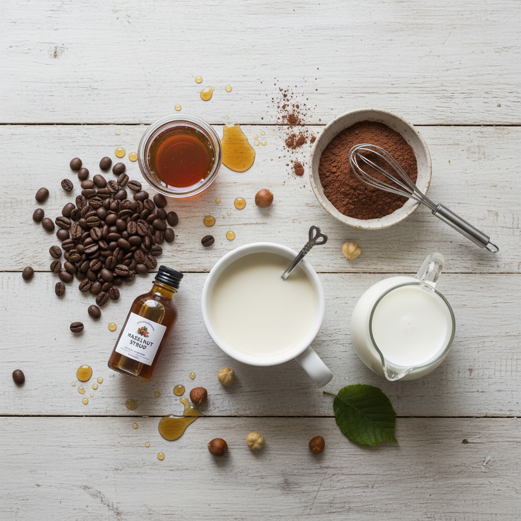 Ingredients for Hazelnut Honey Mocha