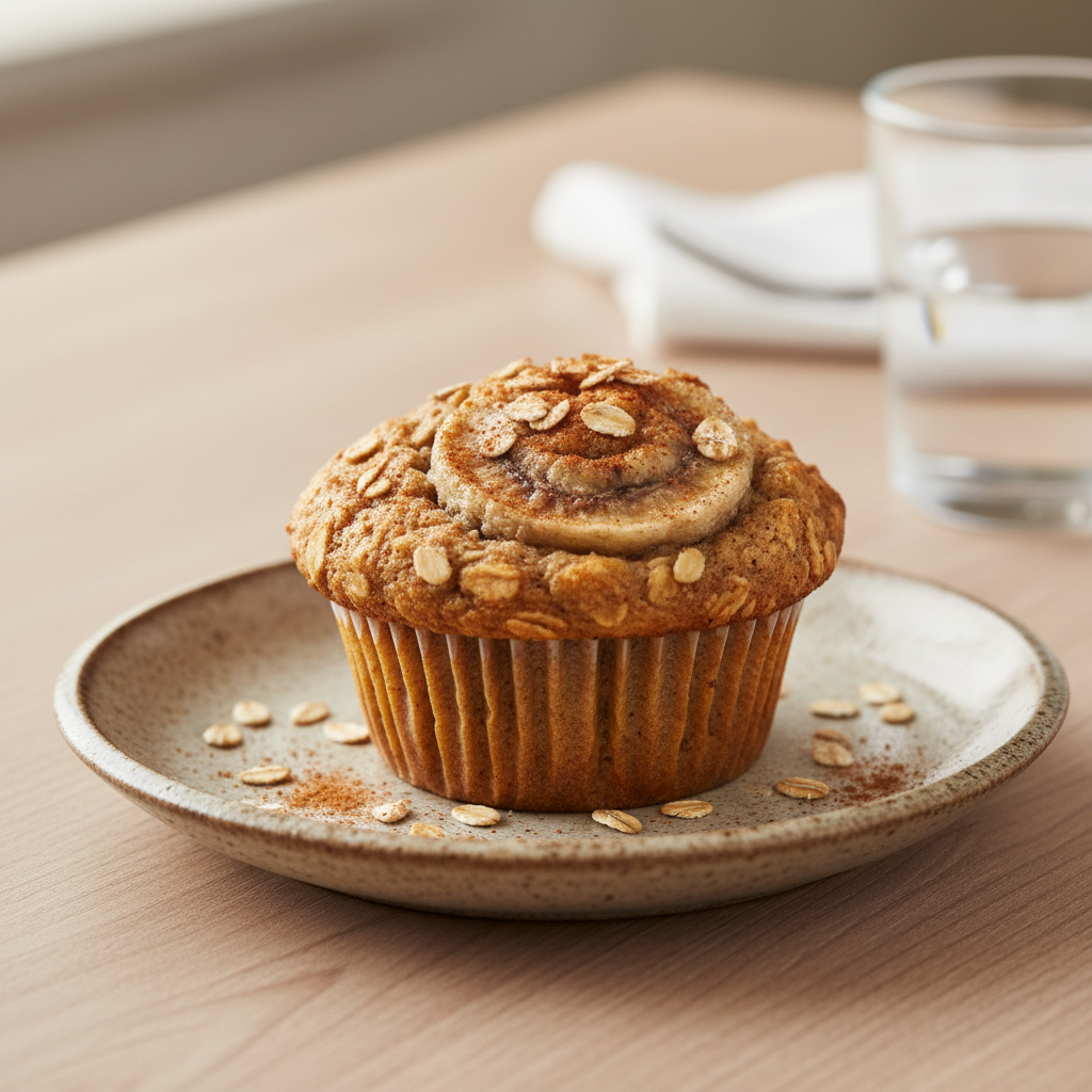 Banana oatmeal muffins stored and frozen