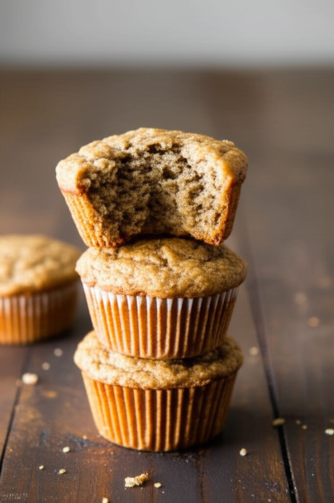 Banana oatmeal muffins fresh out of oven
