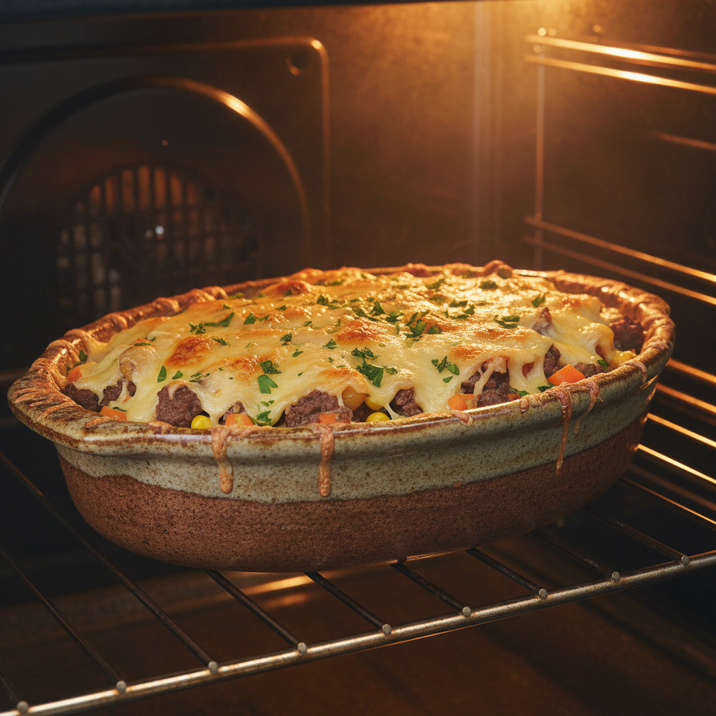 Hobo casserole fresh out of the oven