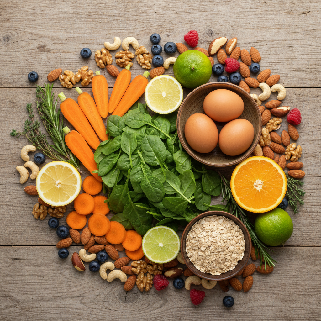 Vitamin A to K chart with sources and functions