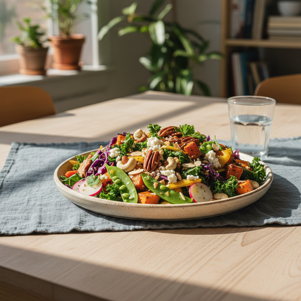 Balanced health and wellness tips illustration