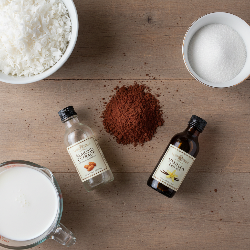 Ingredients for Almond Joy Coffee Creamer