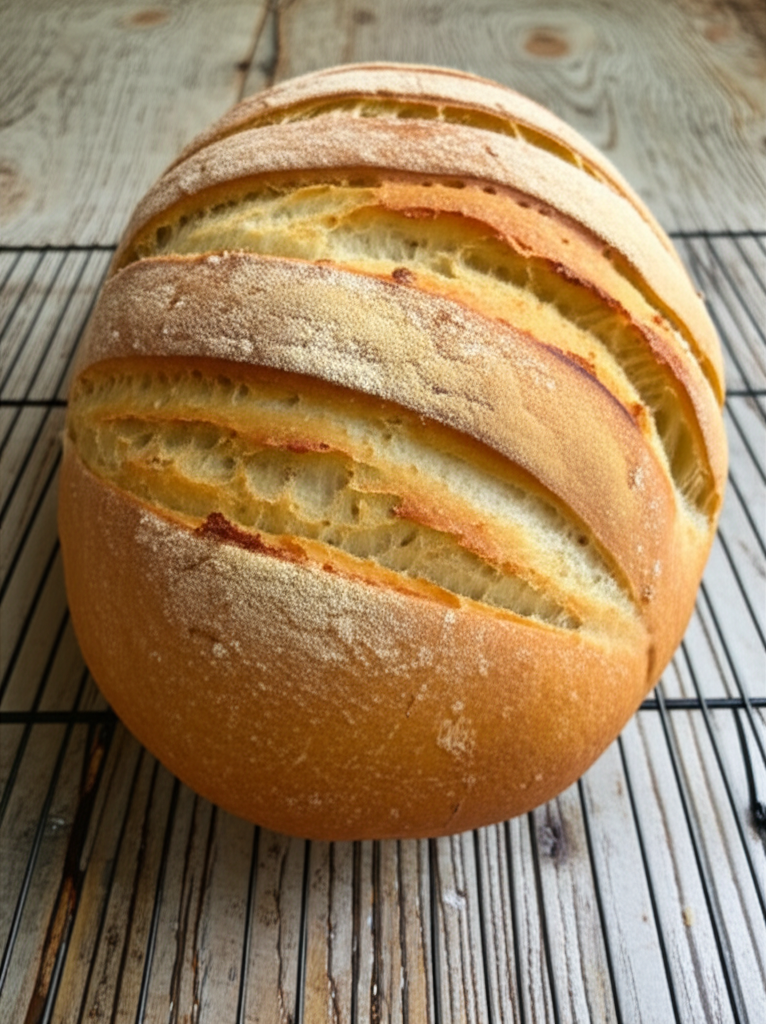 Fresh homemade buttermilk bread loaf
