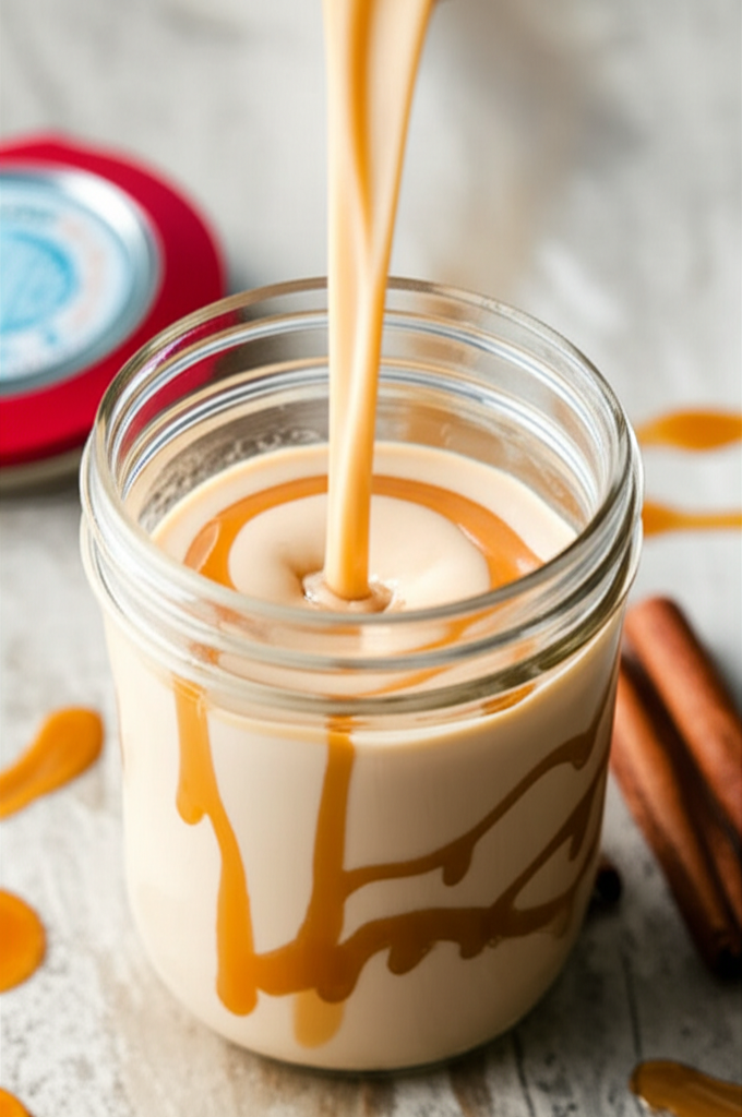 Caramel Macchiato Creamer in coffee cup