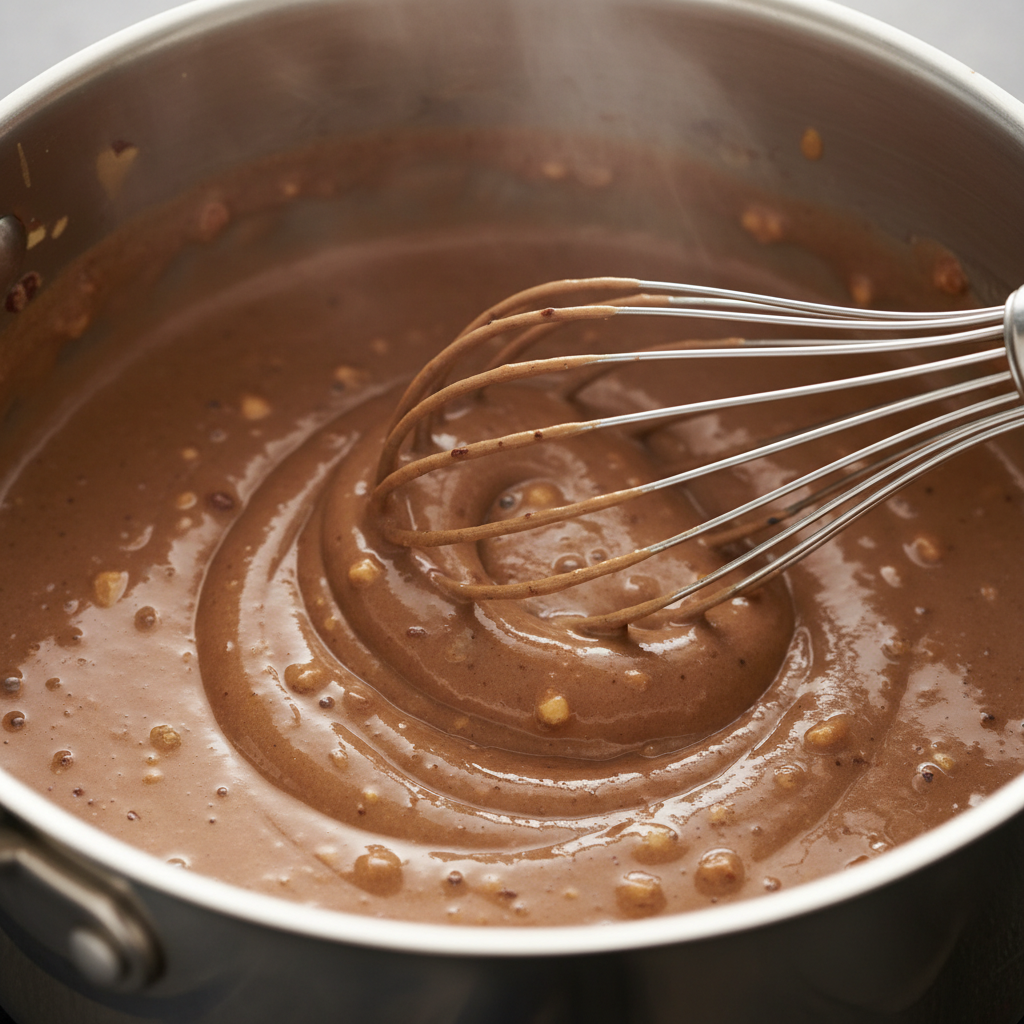 Mixing ingredients in pot
