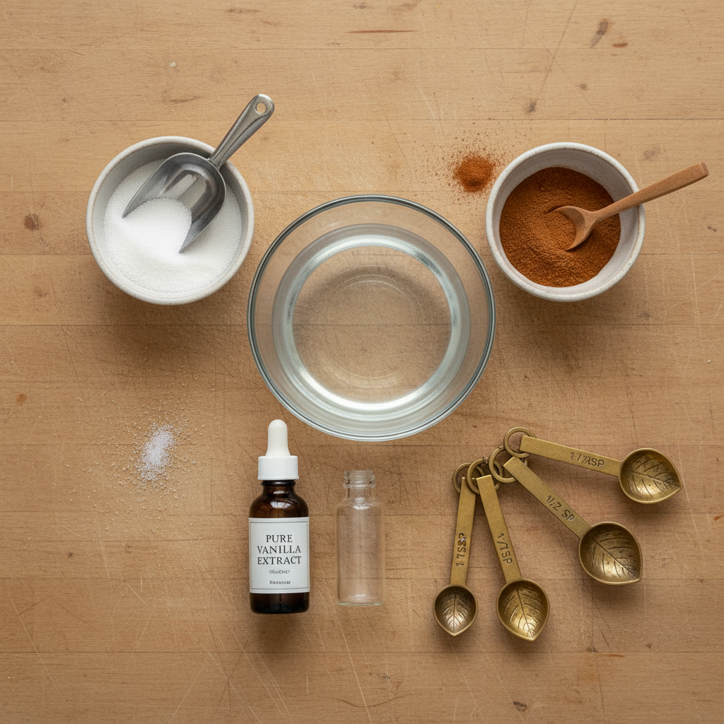 Ingredients for Cinnamon Coffee Syrup