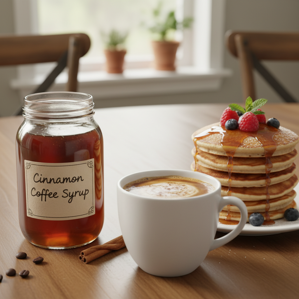 Enjoy your cinnamon coffee syrup drink