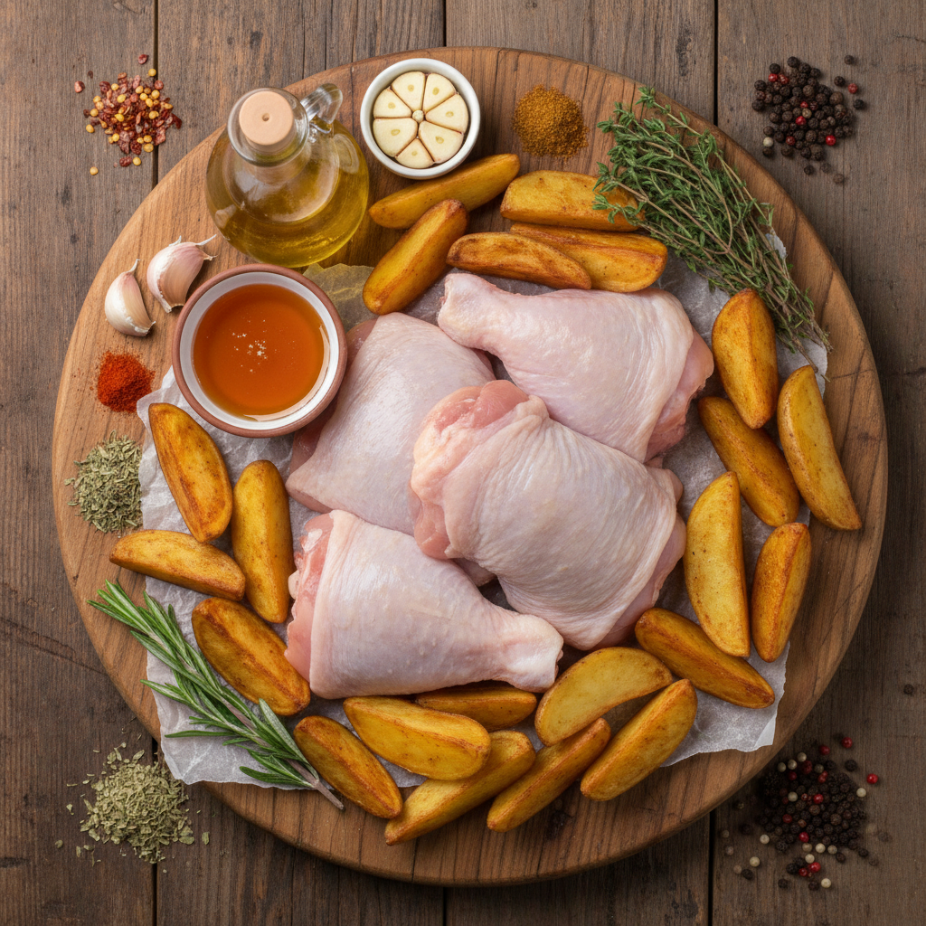 Ingredients for honey garlic chicken