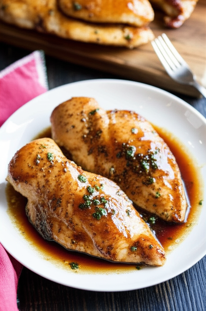 Honey Garlic Chicken Breasts plated
