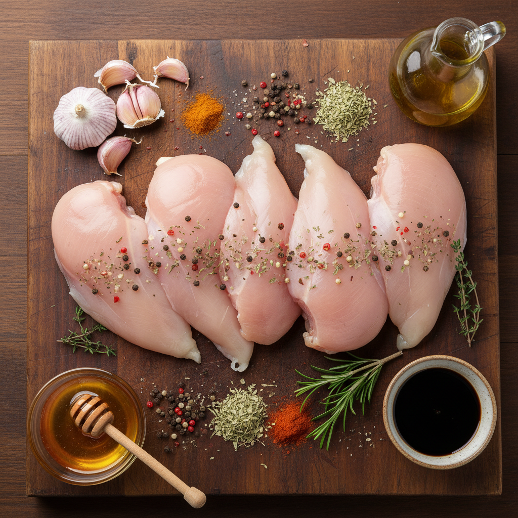 Ingredients for Honey Garlic Chicken Breasts