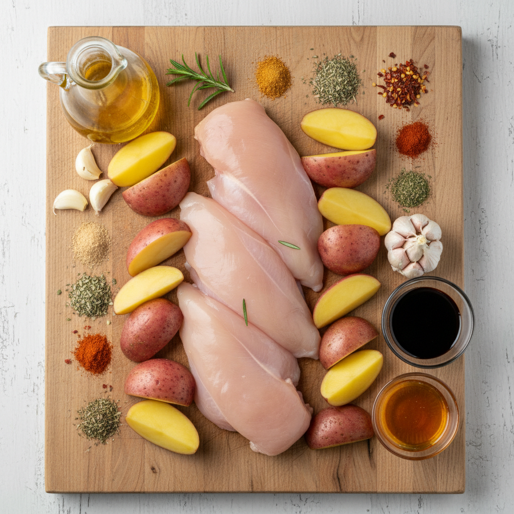 Ingredients for Honey Garlic Chicken