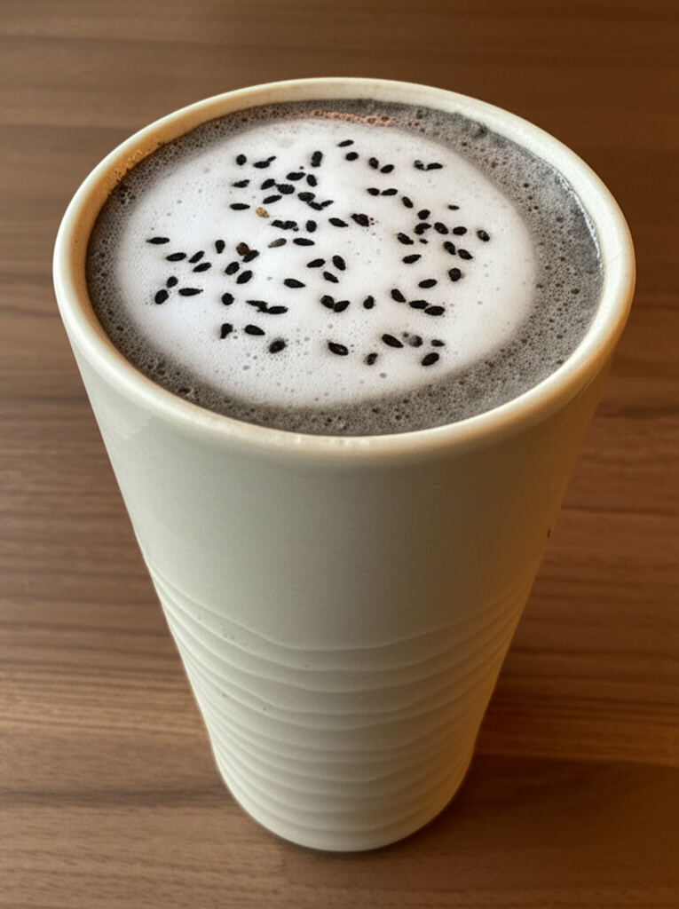 Black Sesame Latte introduction and cozy setup