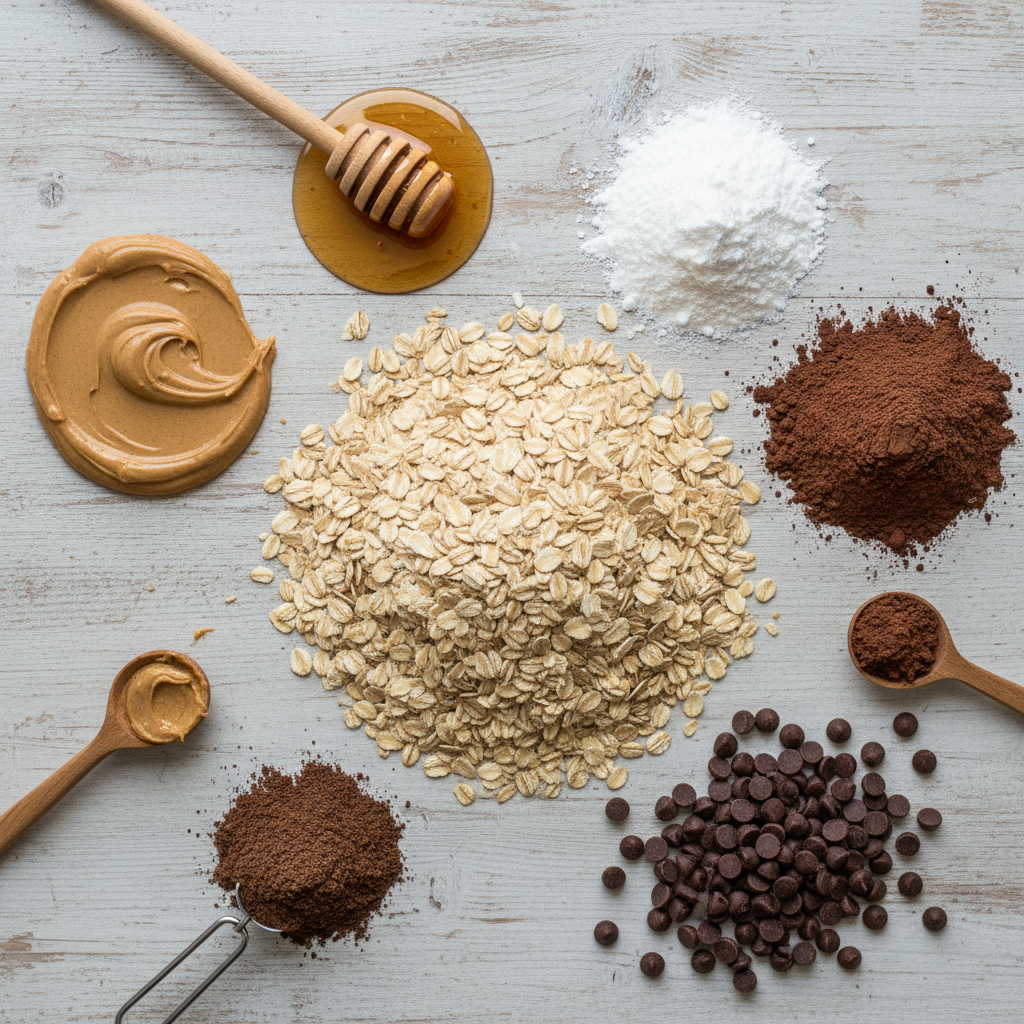 Ingredients for Chocolate Espresso Protein Balls