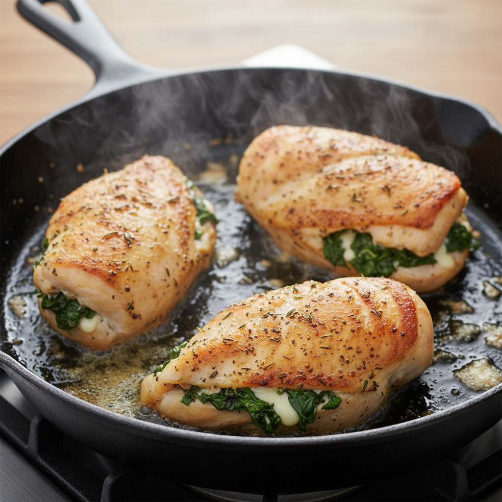 Ruth's Chris Stuffed Chicken finished dish