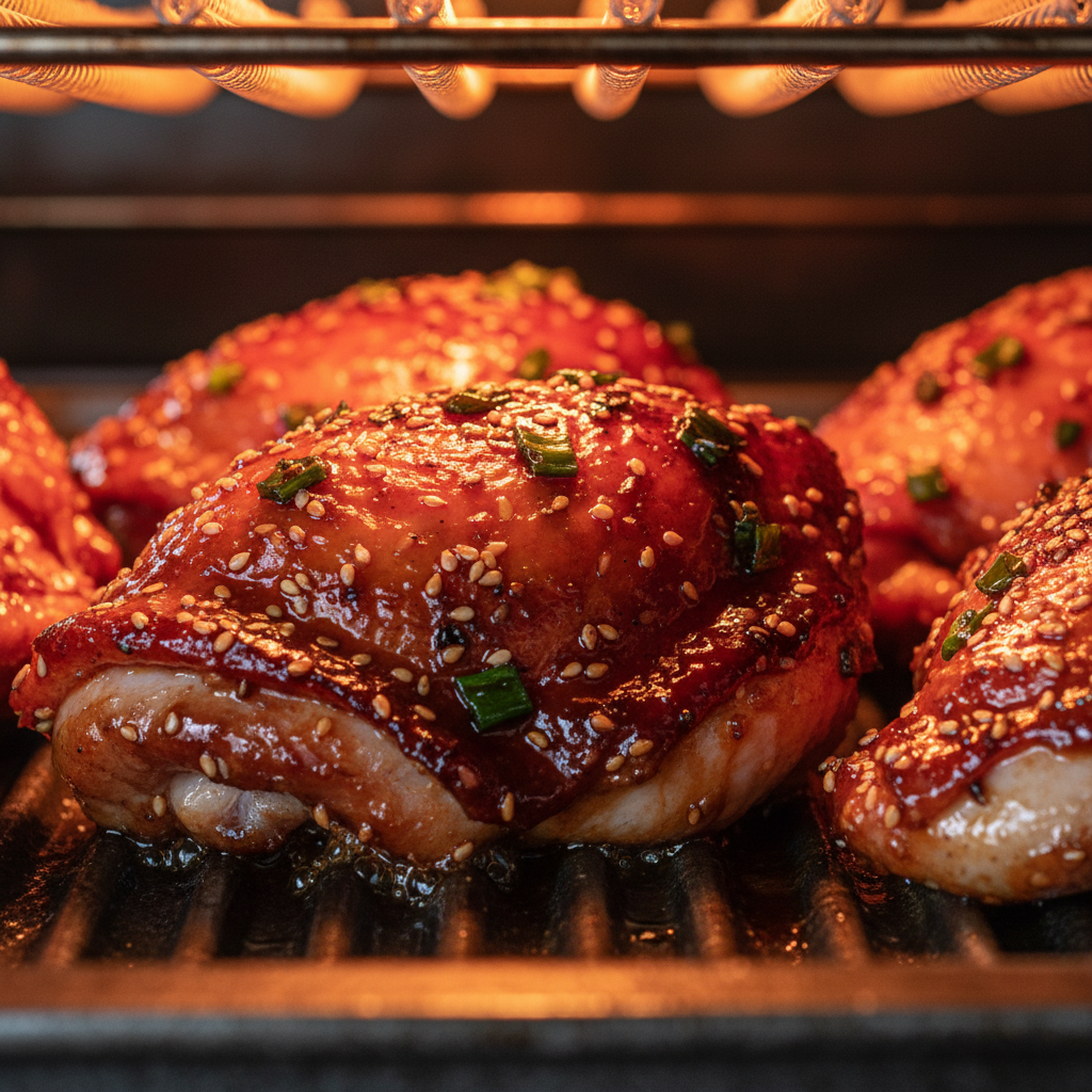 Juicy Char Siu Chicken with sweet and savory BBQ glaze