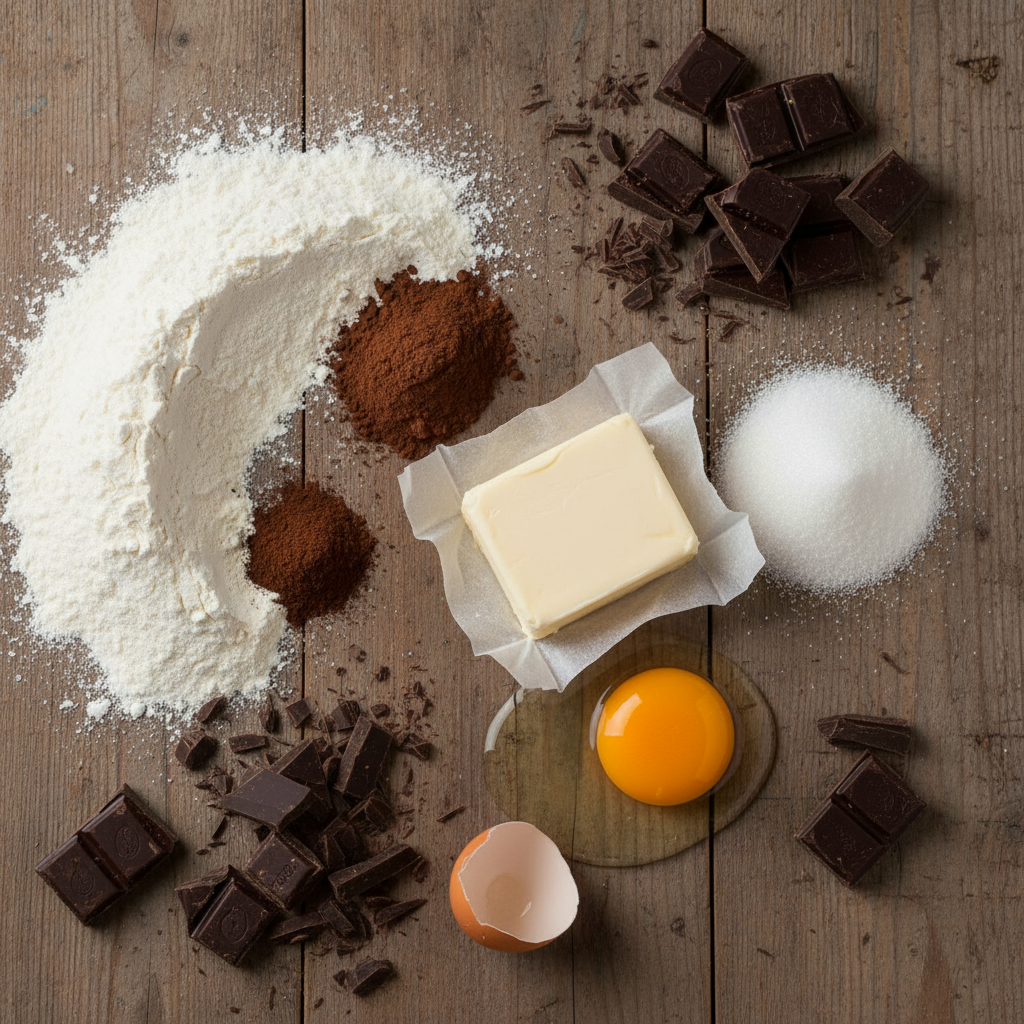 Ingredients for Chocolate Espresso Cookies