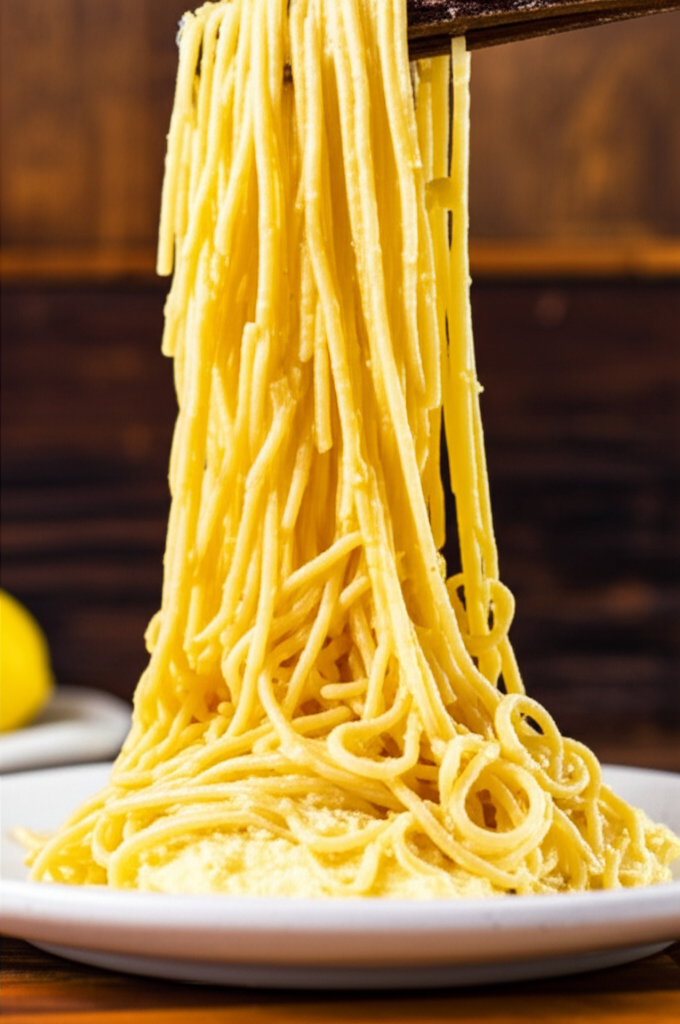 Lemon Ricotta Pasta dish with lemon zest and ricotta