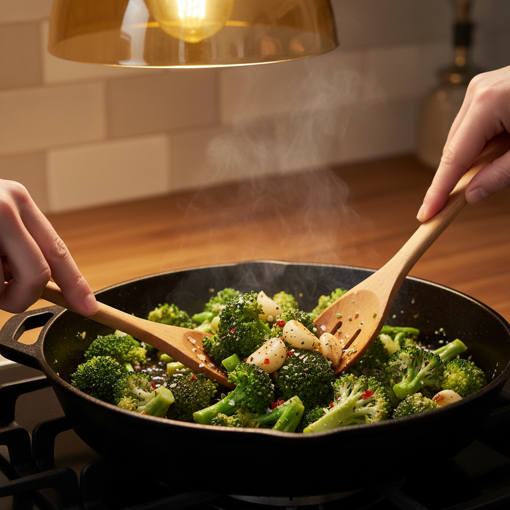 Fresh broccoli heads