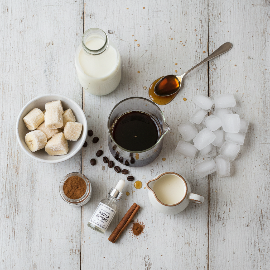 Ingredients for Maple Coffee Smoothie