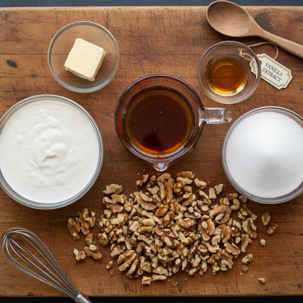 Ingredients for Maple Walnut Fudge
