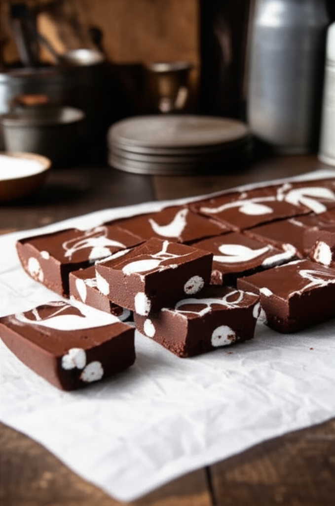 Marshmallow Swirl Fudge chocolatey treat