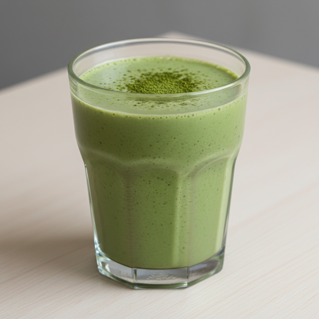 Enjoying the Matcha Protein Shake