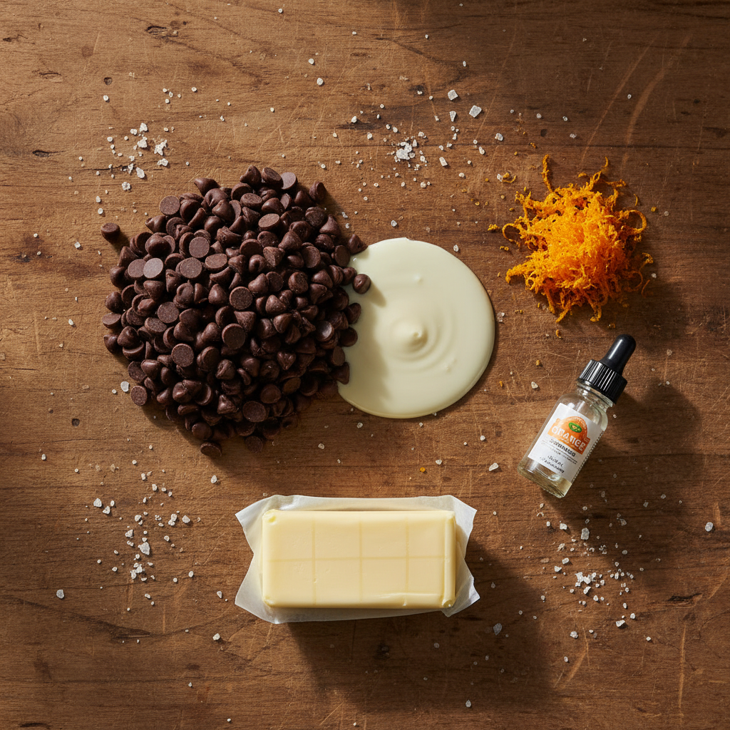 Ingredients for Chocolate Orange Fudge