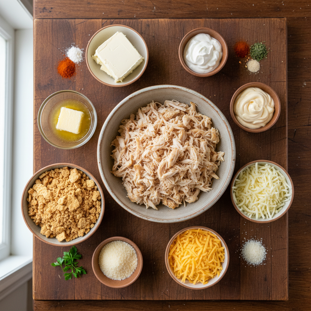 Ingredients for Million Dollar Chicken Casserole