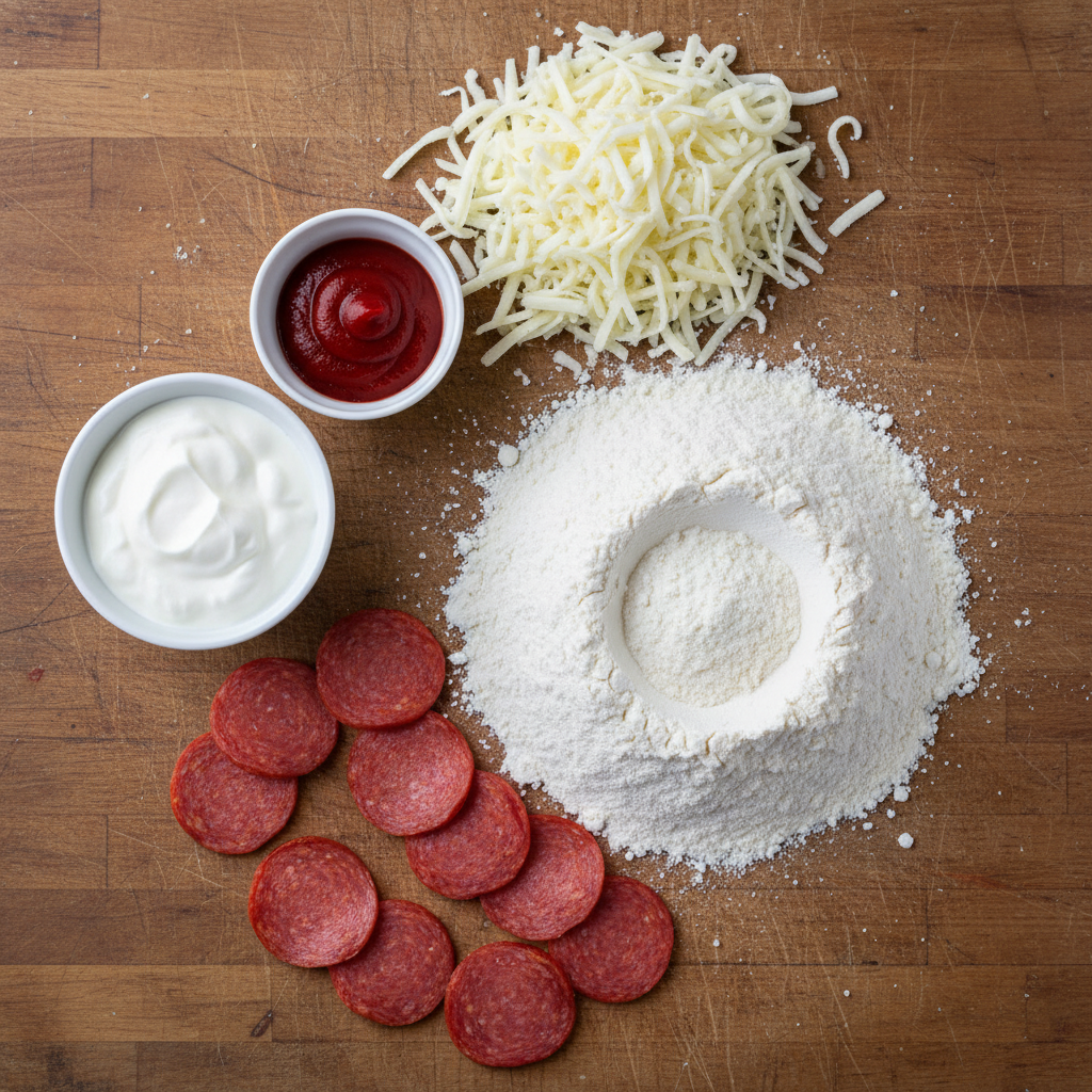 Ingredients for Mini Lunchbox Pizzas