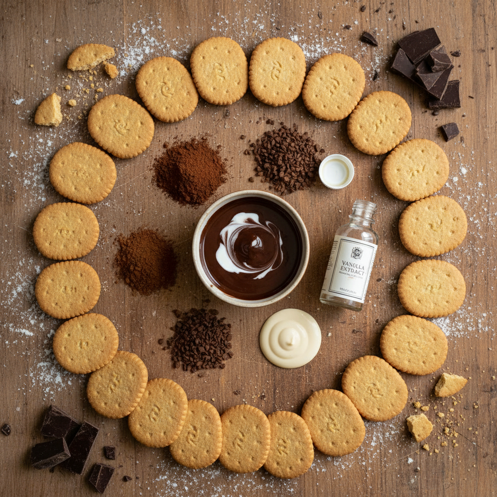 Ingredients for Mocha Biscuit Pudding