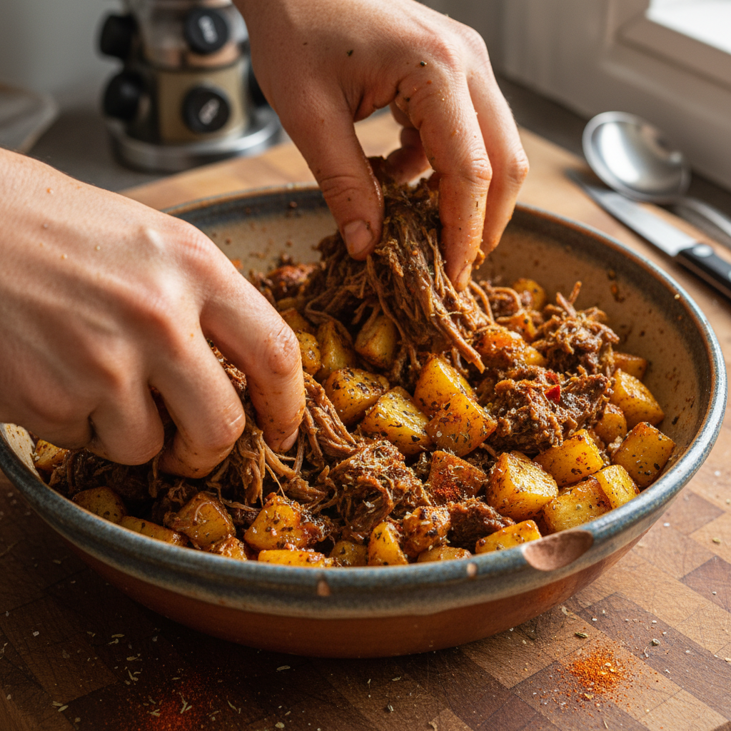 Blended chili paste for Birria Tacos