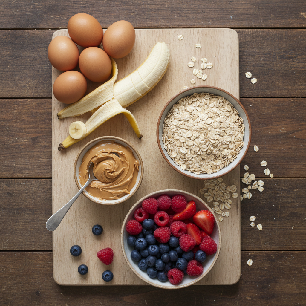 Ingredients for Omelet with bananas