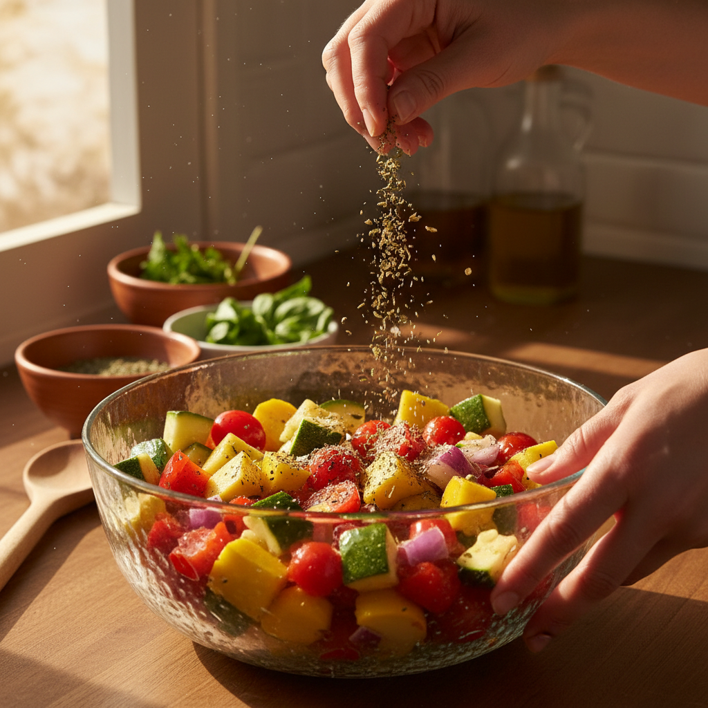 Frozen vegetables ready to cook