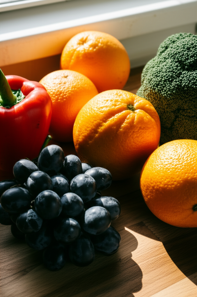 Person choosing healthy food options