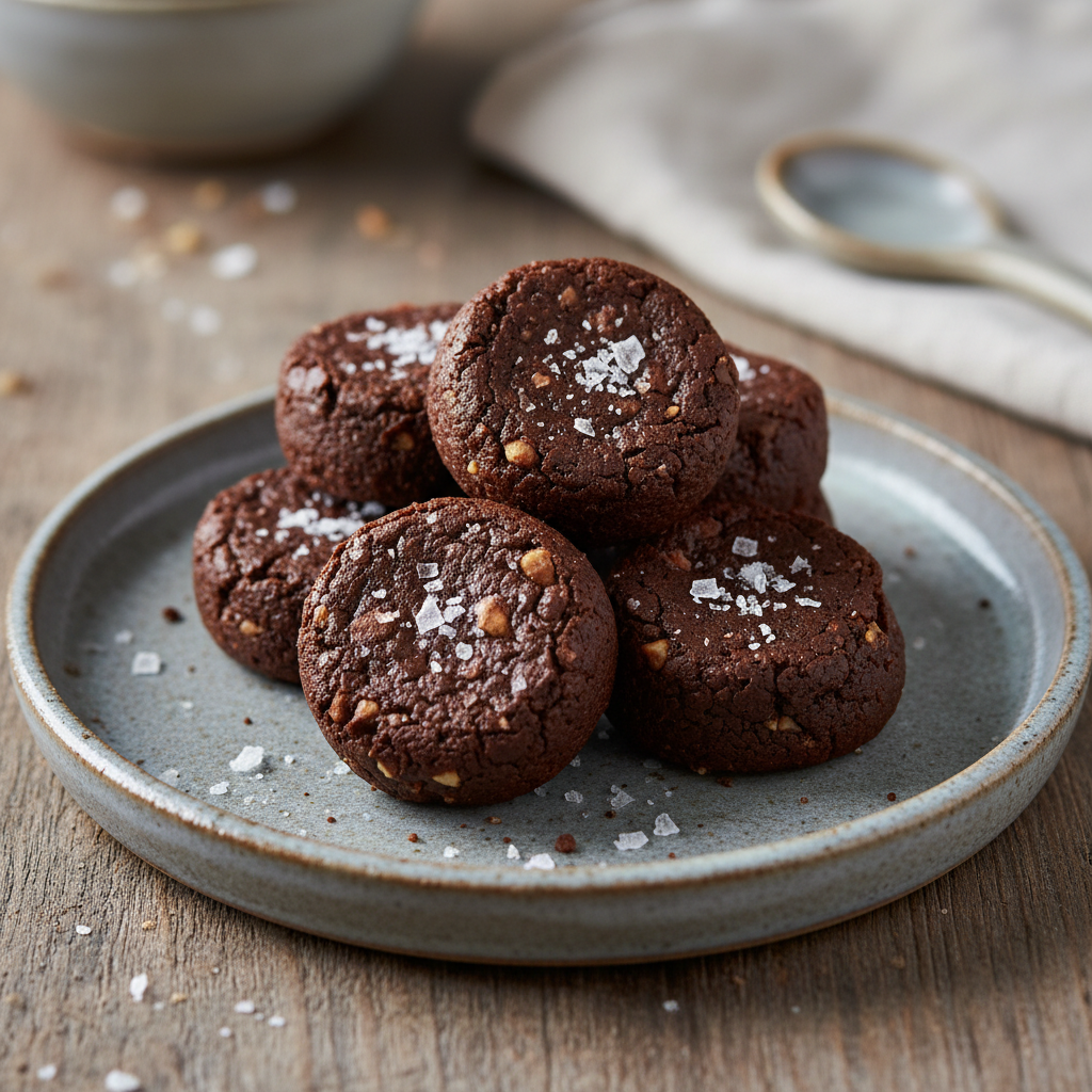 Brownie bites stored and ready to eat