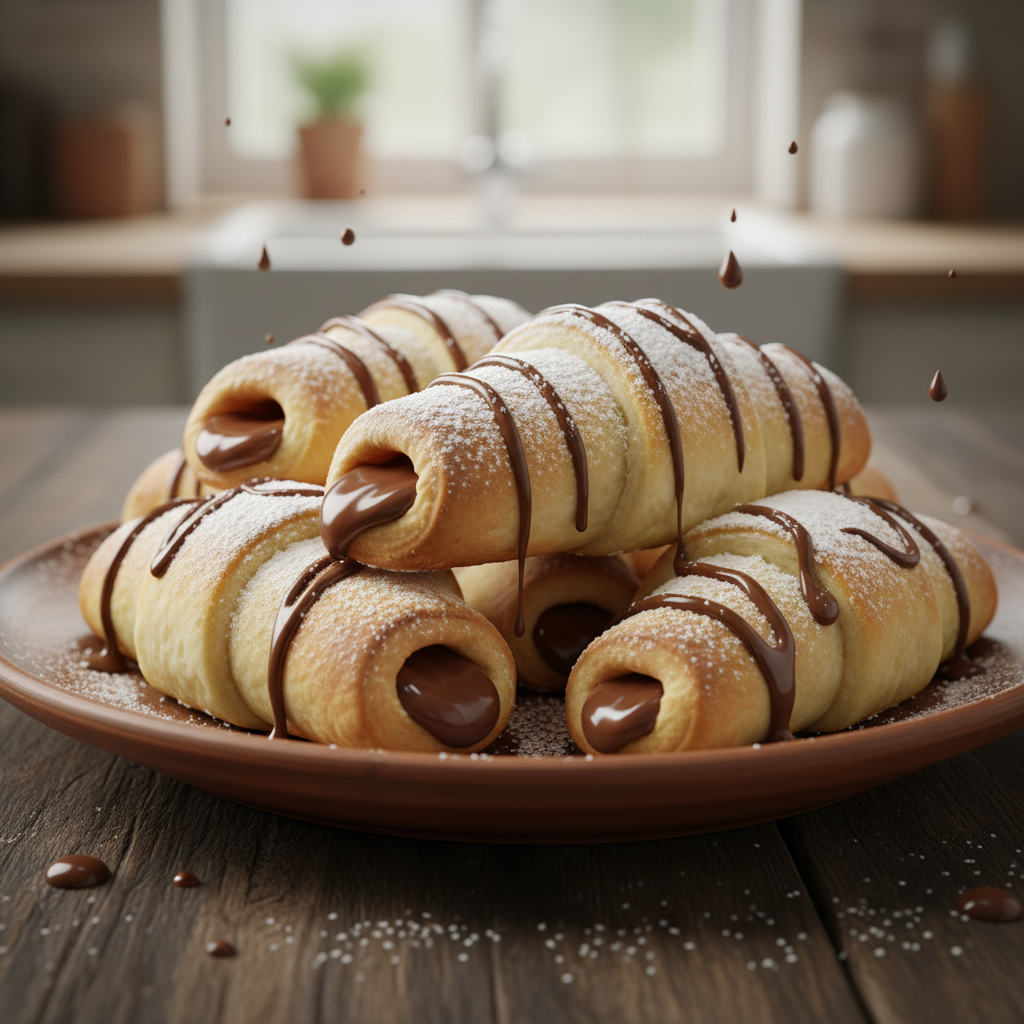 Varieties of Nutella crescent rolls with different flavors