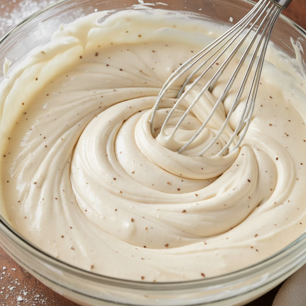 Brown butter maple vanilla bean glaze preparation
