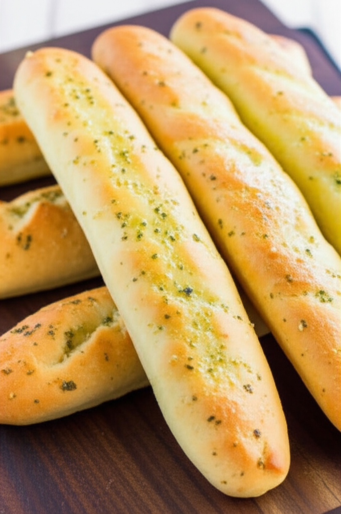Olive Garden Breadsticks served with garlic butter