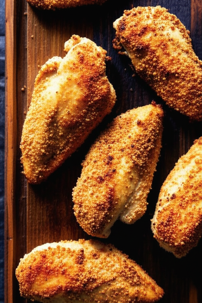 Juicy oven baked chicken breasts on a plate