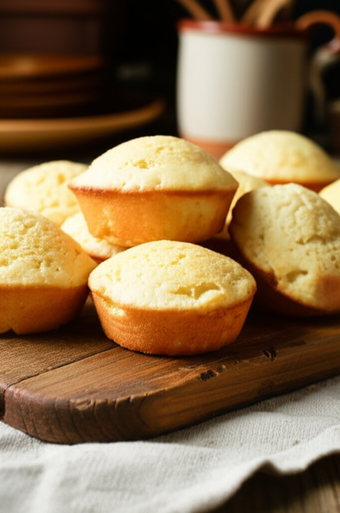 Mini pancake muffins on a plate