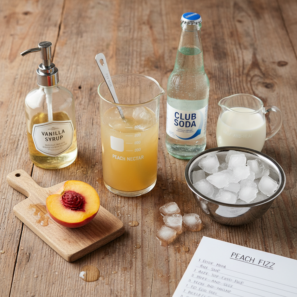 Ingredients for Peachy Chill Dirty Soda