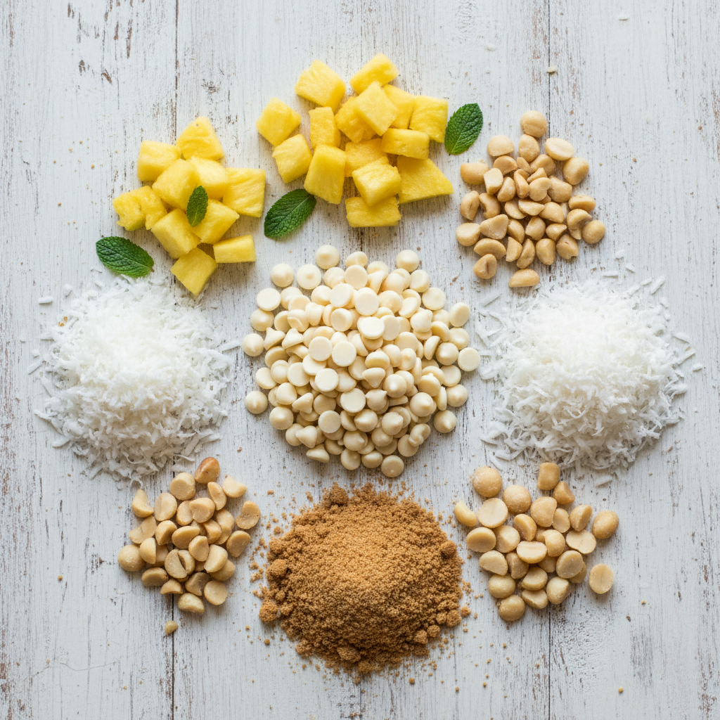 Ingredients for Piña Colada Fudge