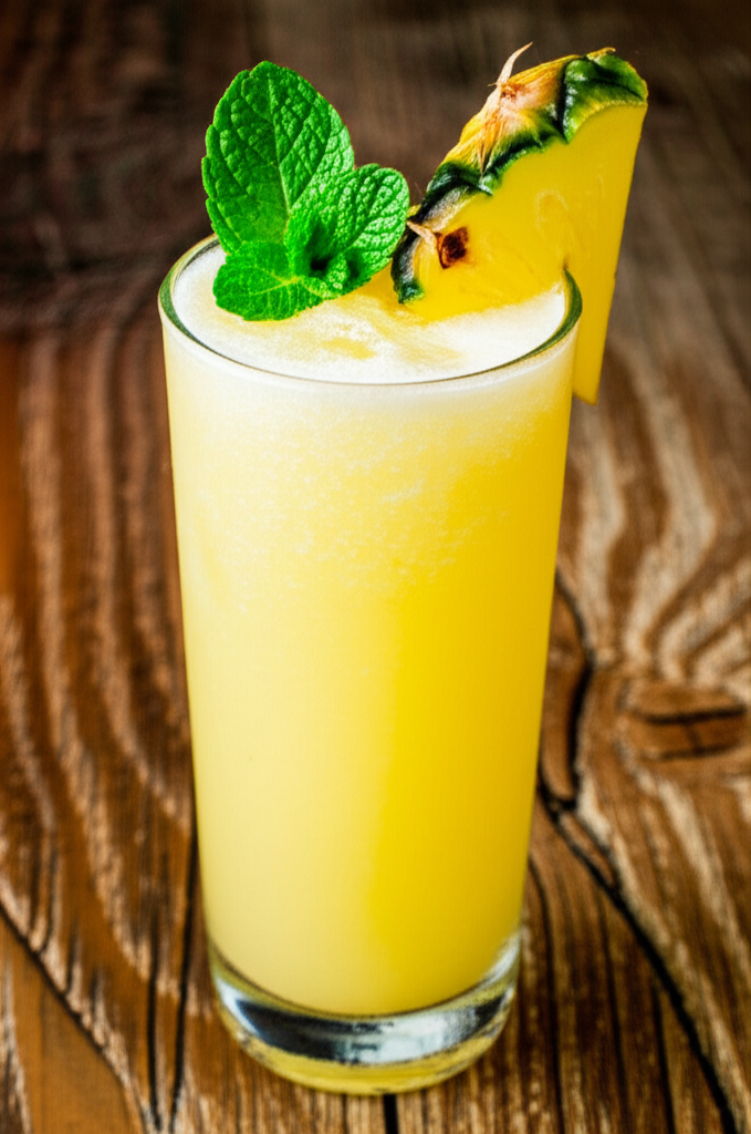 Pineapple Daiquiri cocktail in a glass with garnish
