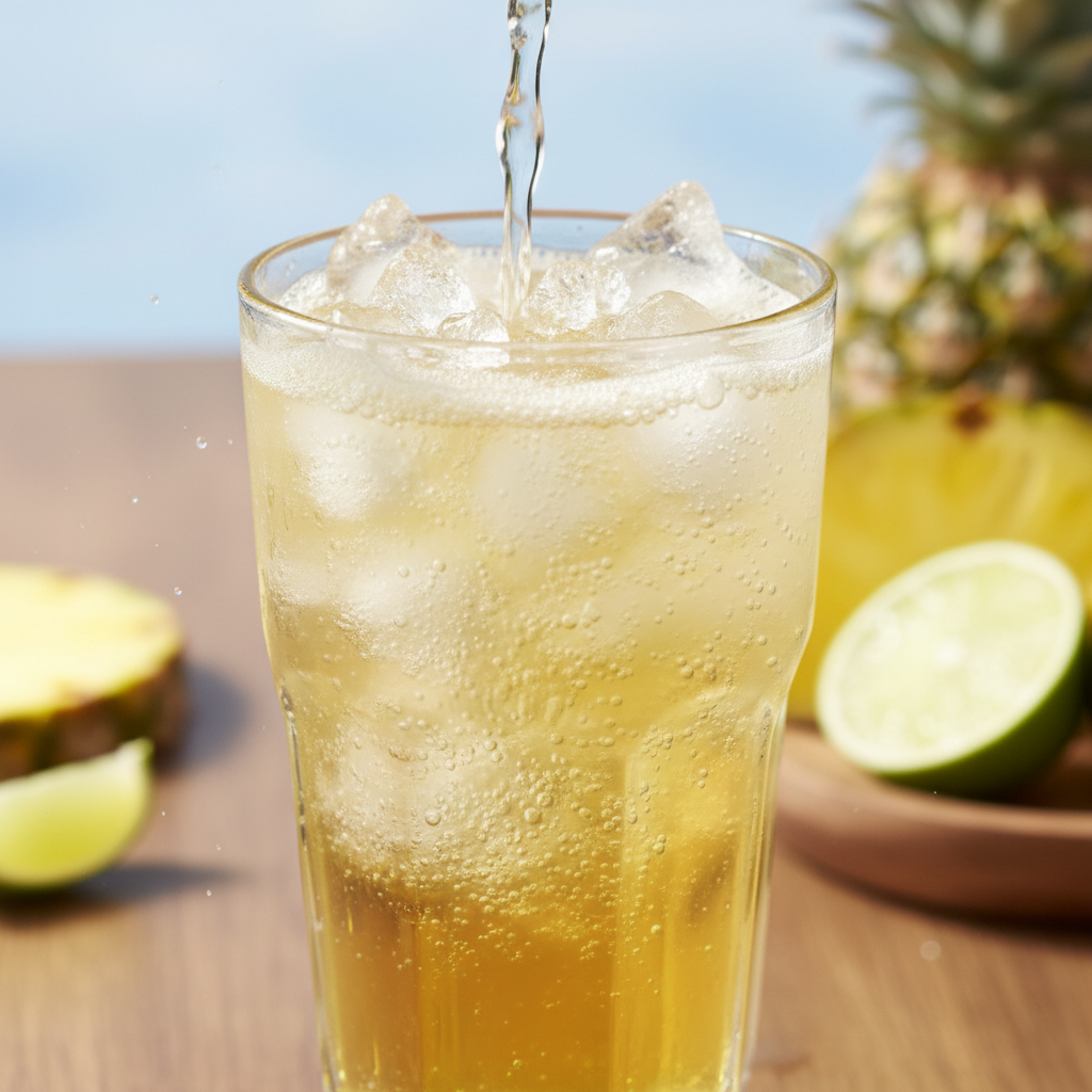 Step by step instructions for preparing Pineapple Party Dirty Soda