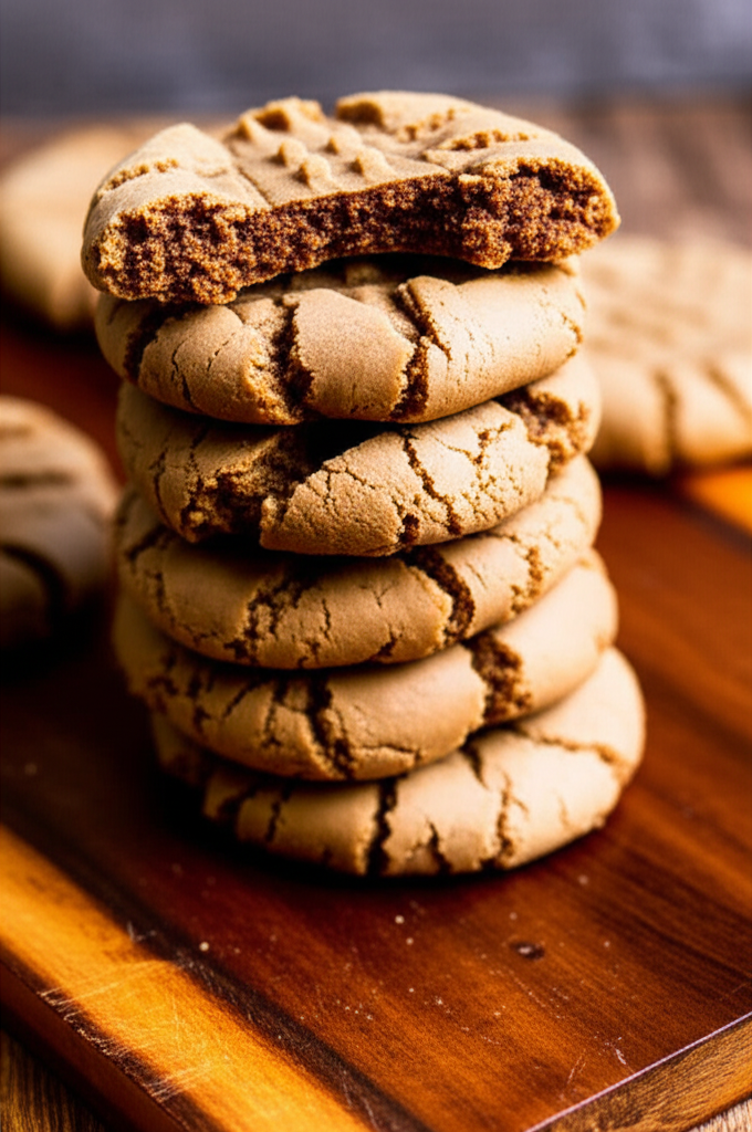 Peanut Butter Espresso Cookies ingredients and supplies